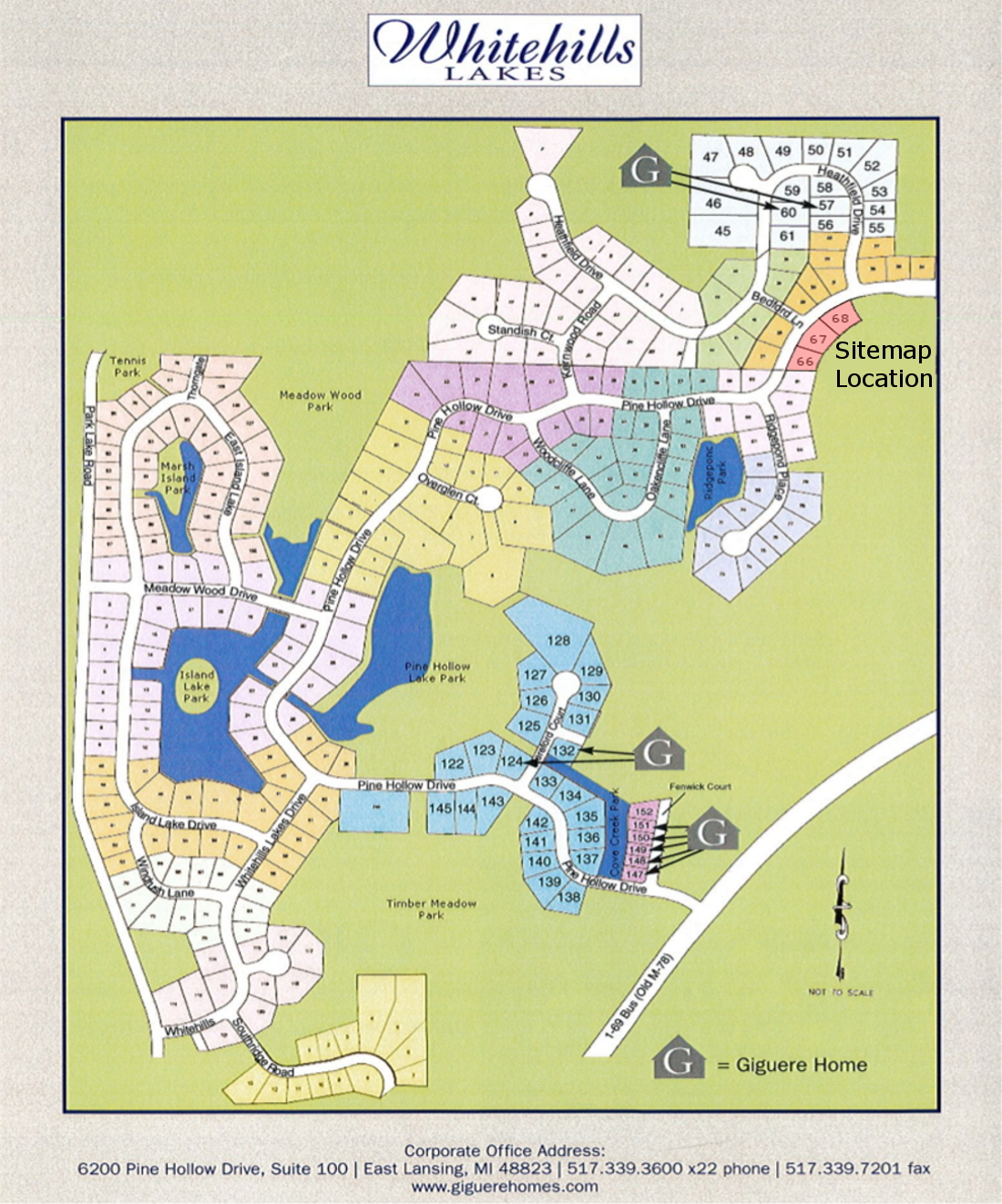 Whitehills Lakes Sitemap