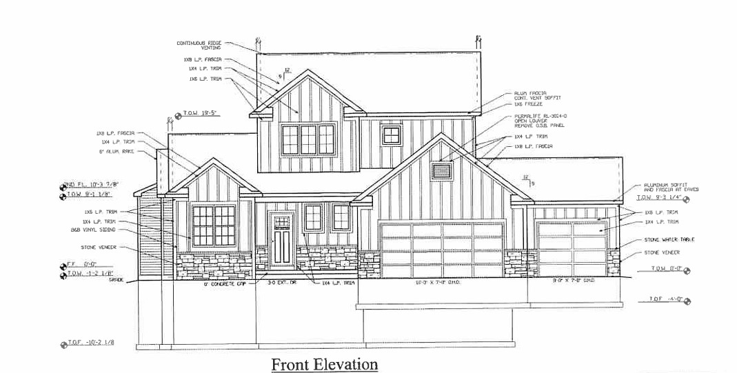 draft plans of a home build